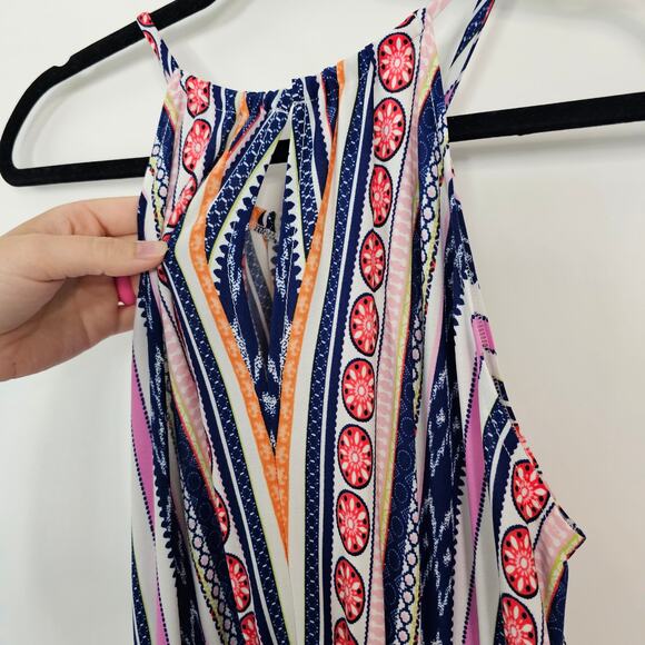 London Times Women's Multicolored Maxi Dress Size 8 Colorful Artsy - Picture 3 of 9